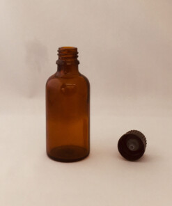 Frasco cristal 50 ml. color ámbar