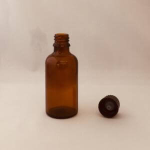Frasco cristal 50 ml. color ámbar