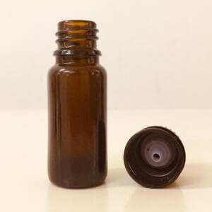 Frasco cristal 10 ml. color ámbar