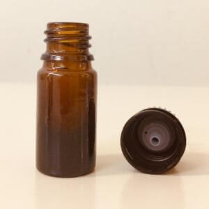 Frasco cristal 5 ml. color ámbar