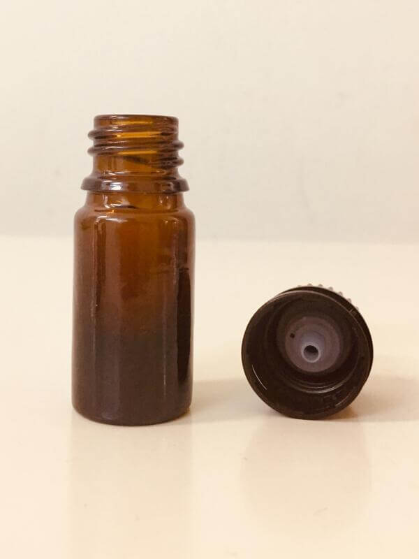 Frasco cristal 5 ml. color ámbar