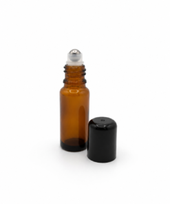 Envase Roll-on Ámbar 10 ml | Vidrio con Bola de Acero Inoxidable