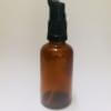Frasco cristal 50 ml. color ámbar con bomba dosificadora